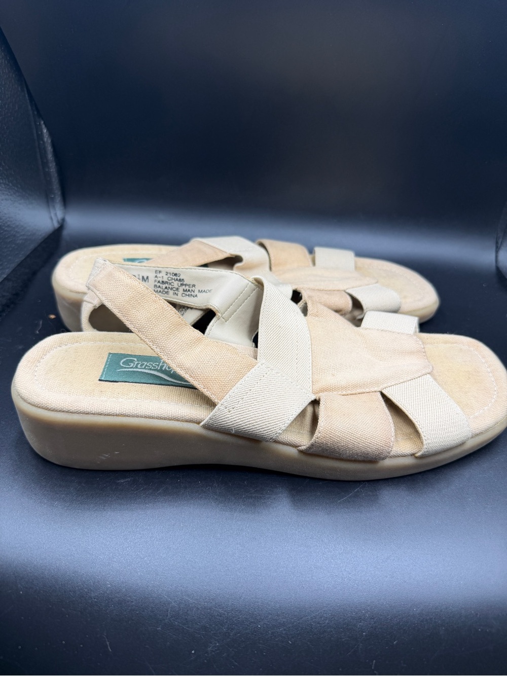 Grasshoppers Beige Women's Comfort Slingback Sandals